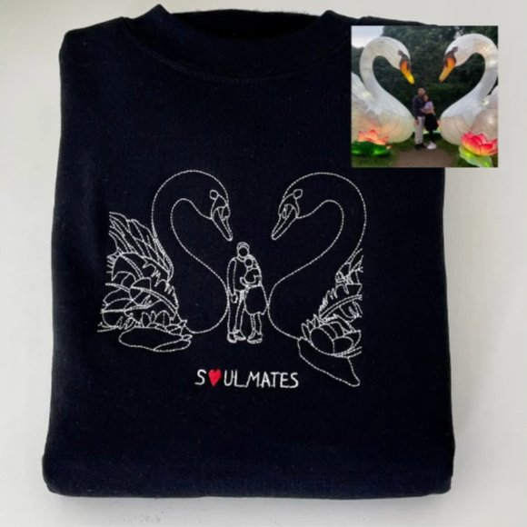 Custom Soulmate© Personalized Embroidery Hoodie - Picture 1 of 9
